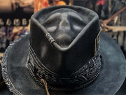 handmade skull plush cowboy hat, view 2 - MRSLM