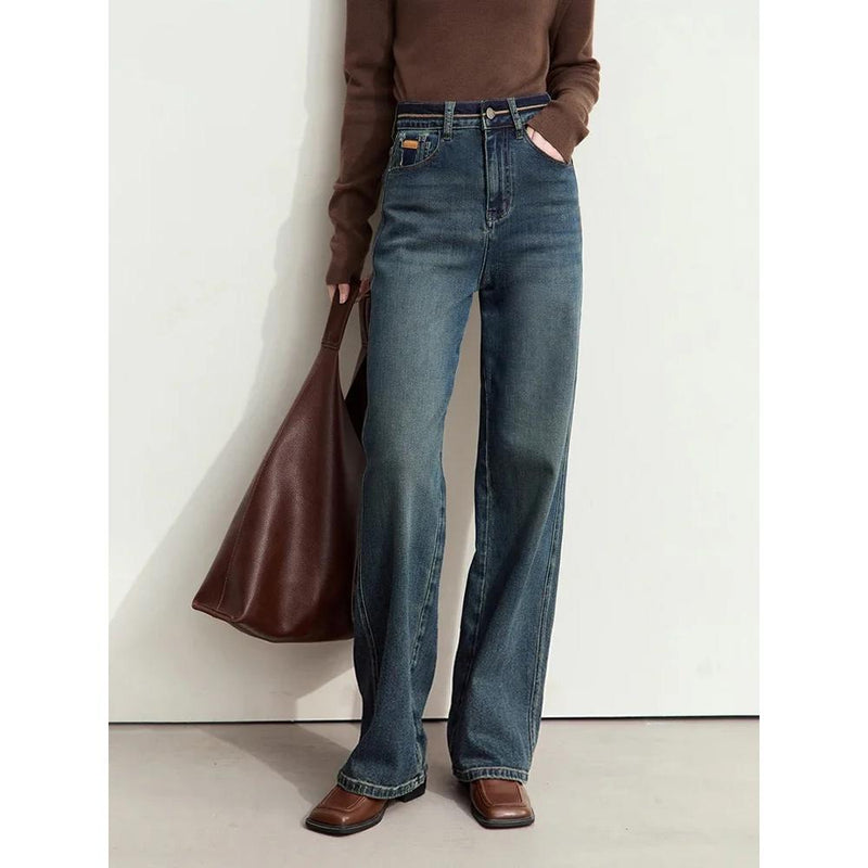 retro wide-leg denim pants, view 3 - MRSLM