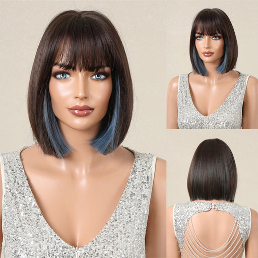 Women's bob wig with full bangs - MRSLM
