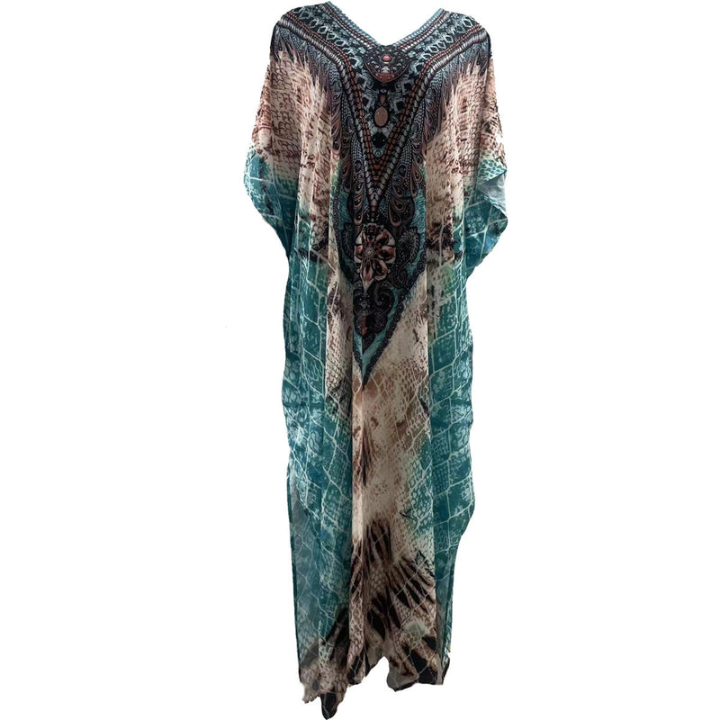 oversized flower print beach cover-up, view 5 - MRSLM