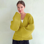 women's loose cardigan sweater, view 3 - MRSLM