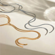 triple layer Y chain snake necklace, view 8 - MRSLM