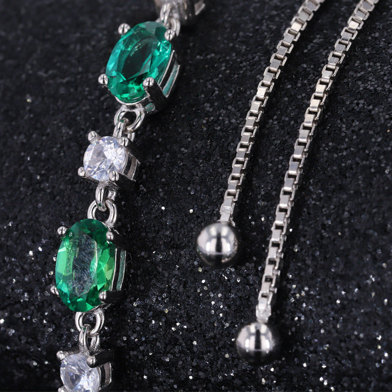 emerald heart bracelet 3 carat, view 4 - MRSLM