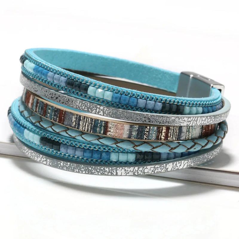 handwoven bohemian bracelet, view 3 - MRSLM