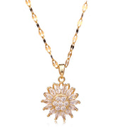 sunflower chain necklace, view 7 - MRSLM