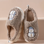 snowman plush house slippers, view 13 - MRSLM