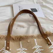 tassel canvas tote bag, view 9 - MRSLM
