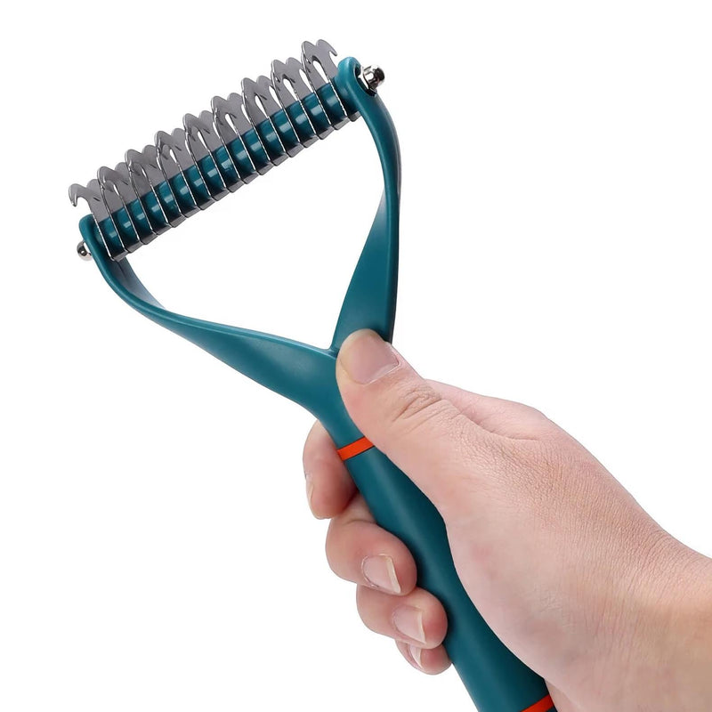 double-sided pet fur knot cutter comb, view 7 - MRSLM
