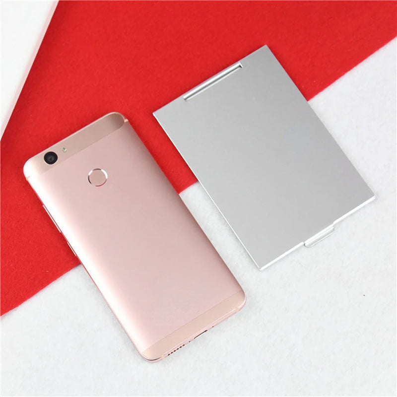 aluminum folding pocket mirror, view 4 - MRSLM