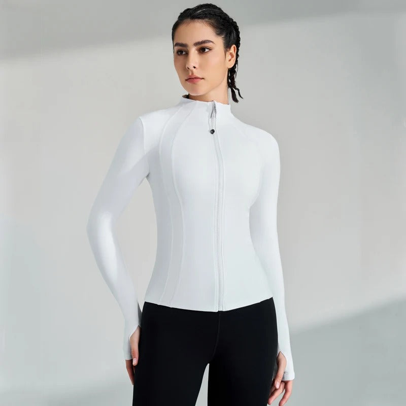 women's full zip running jacket, view 6 - MRSLM