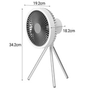 rechargeable camping fan with LED light, view 17 - MRSLM