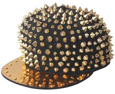 punk pointed rivet hip hop hat, view 3 - MRSLM