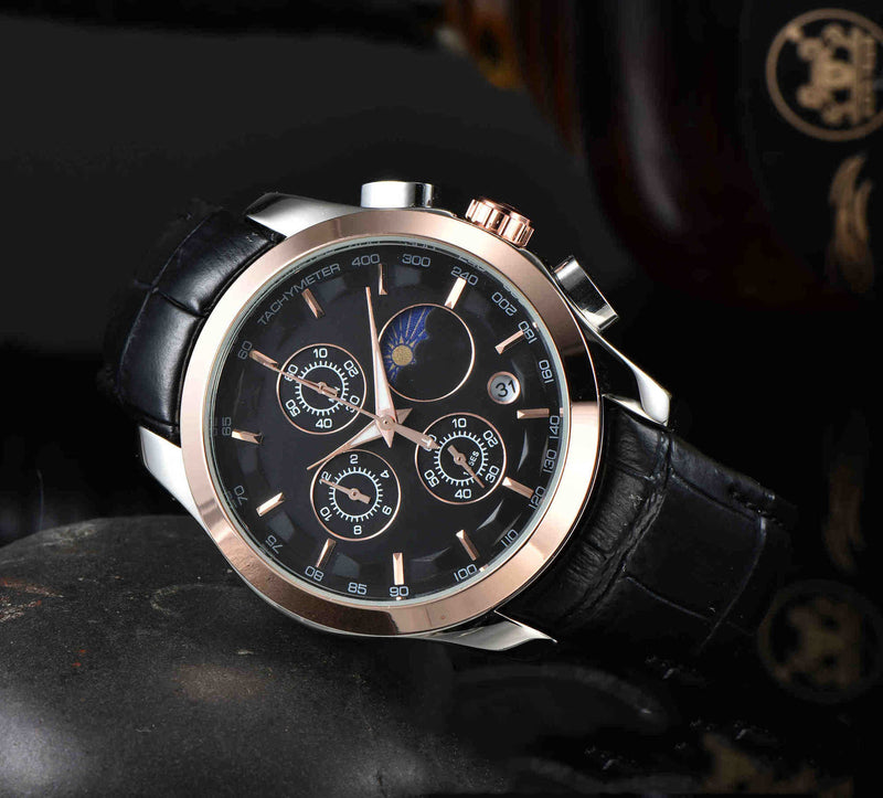 men's six-hand calendar quartz watch, view 16 - MRSLM