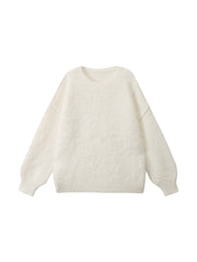 women's soft loose mohair sweater, view 4 - MRSLM
