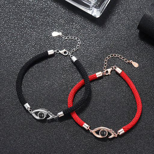 S925 silver 100 language couples bracelet - MRSLM