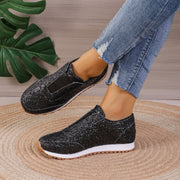 sequined slip-on flats, view 6 - MRSLM