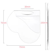 acrylic transparent makeup palette with spatula, view 5 - MRSLM
