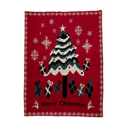 christmas tree knitted blanket, view 6 - MRSLM