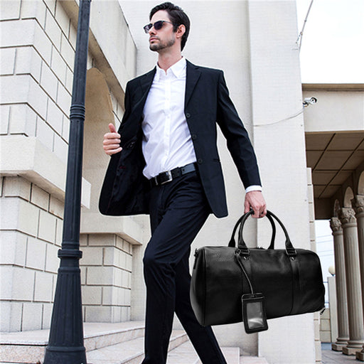 men's genuine leather gym bag - MRSLM