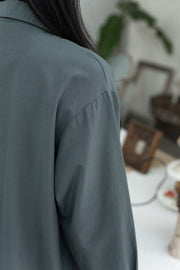 side lace-up waist loose shirt, view 4 - MRSLM