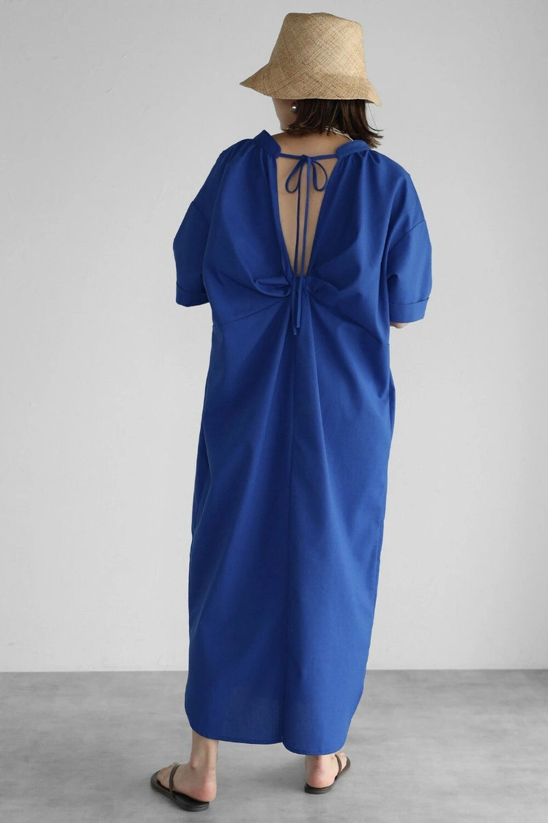 Women's casual long cotton dress, view 9 - MRSLM