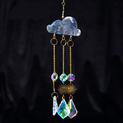Crystal cloud sun catcher wind chime, view 4 - MRSLM