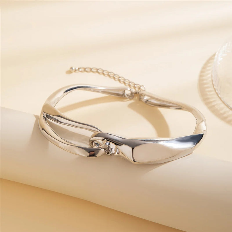 chunky metal choker necklace, view 7 - MRSLM