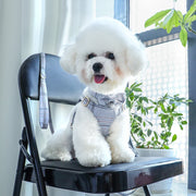 fashion dog harness leash set with bowtie, view 8 - MRSLM