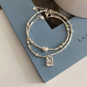 women's s925 silver love tag bracelet, view 4 - MRSLM