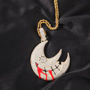 moon pendant hip hop necklace - MRSLM