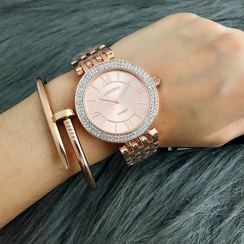 Women's Roman design casual quartz watch, view 4 - MRSLM