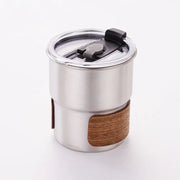 portable stainless steel camping coffee mug, view 4 - MRSLM