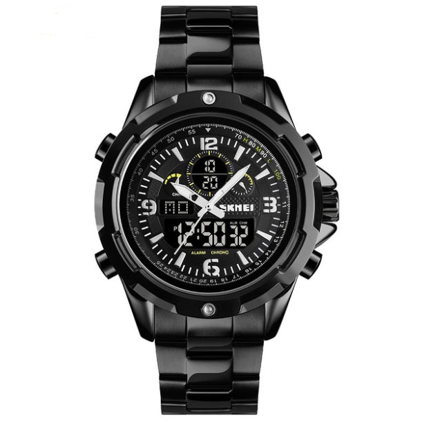 sports steel band dual display watch - MRSLM