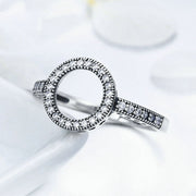 S925 silver simple inlaid ring, view 3 - MRSLM