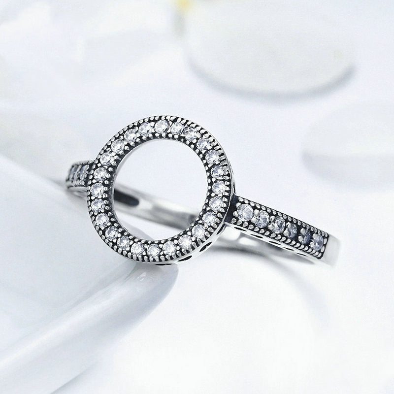 S925 silver simple inlaid ring, view 3 - MRSLM