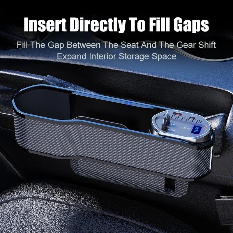 seat gap organizer with charging, view 6 - MRSLM