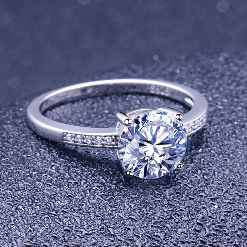 925 sterling silver engagement ring, view 3 - MRSLM
