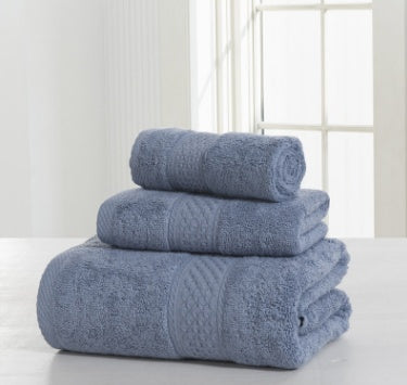Soft double-sided cotton bath towel set, view 3 - MRSLM