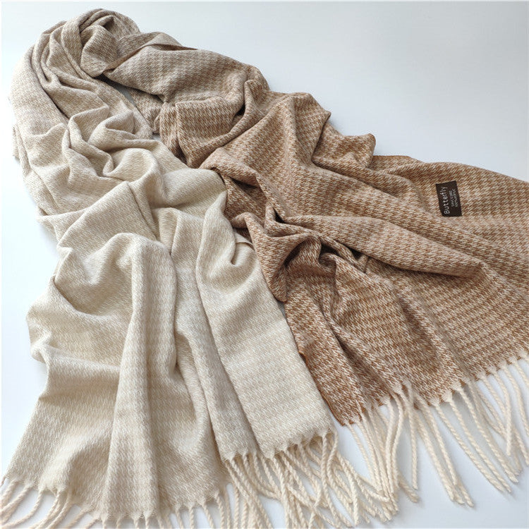 Tie-dye faux cashmere tassel scarf, view 2 - MRSLM