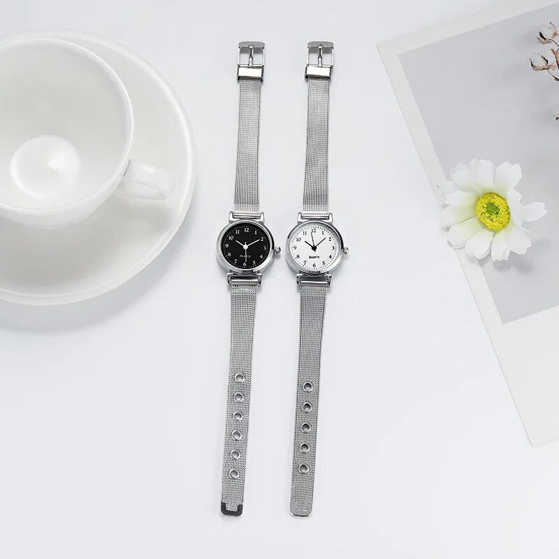 Silver stainless steel women's watch, view 5 - MRSLM