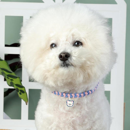 cute pet collar with bear pendant - MRSLM