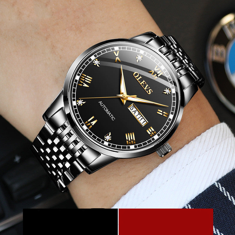 men's automatic calendar watch, view 2 - MRSLM