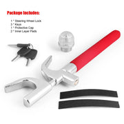 adjustable steering wheel lock with emergency hammer, view 4 - MRSLM