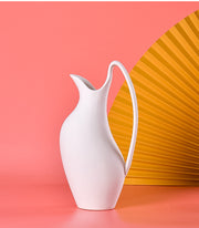 White ceramic countertop vase, view 3 - MRSLM