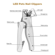led pet nail clippers with safety light, view 6 - MRSLM