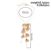 flower petal pendant choker necklace, view 11 - MRSLM