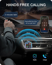 bluetooth 5.3 fm transmitter with 48w fast charging, view 6 - MRSLM