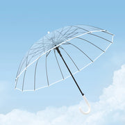 transparent windproof umbrella with 16 ribs, view 2 - MRSLM