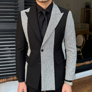 men's 2-piece contrast color suit, view 3 - MRSLM