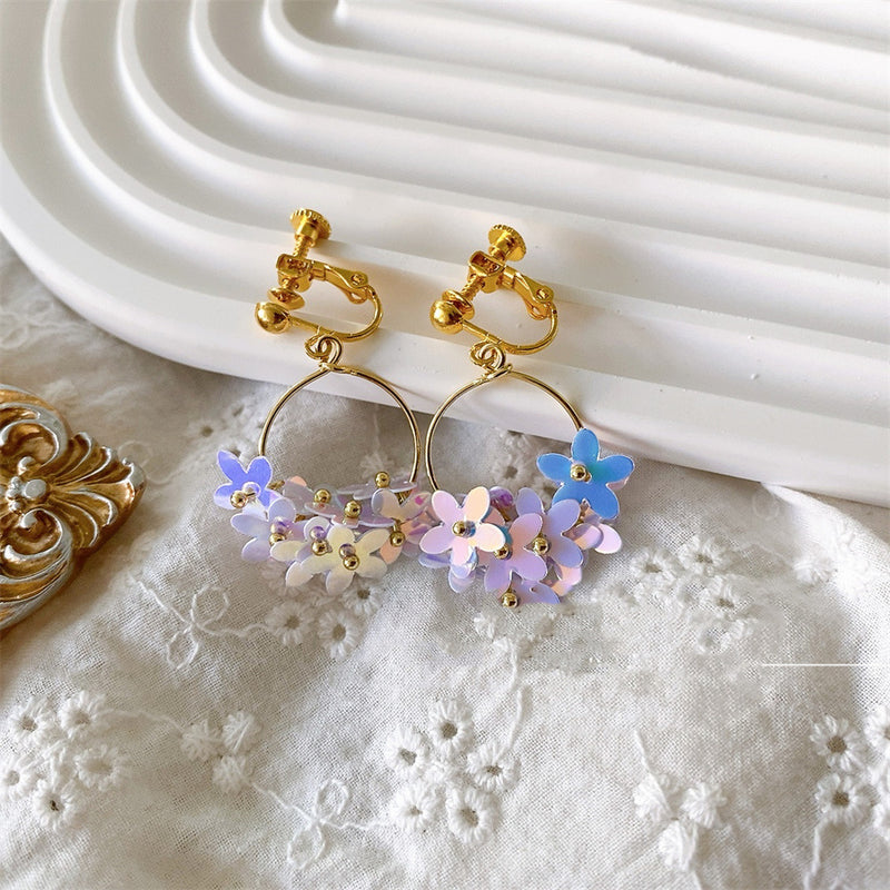 handmade blue fairy tale earrings, view 2 - MRSLM
